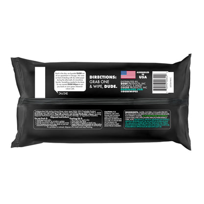 DUDE Wipes Mint Chill Flushable Wipes - Extra-Large Adult Wet Wipes - 6 Pack (288 Count) - Infused with Tea Tree Oil, Vitamin E, and Aloe - Septic and Sewer Safe