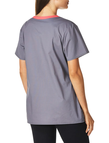 WonderWink Women's Wonderflex Patience Scrub Top, Pewter, Medium