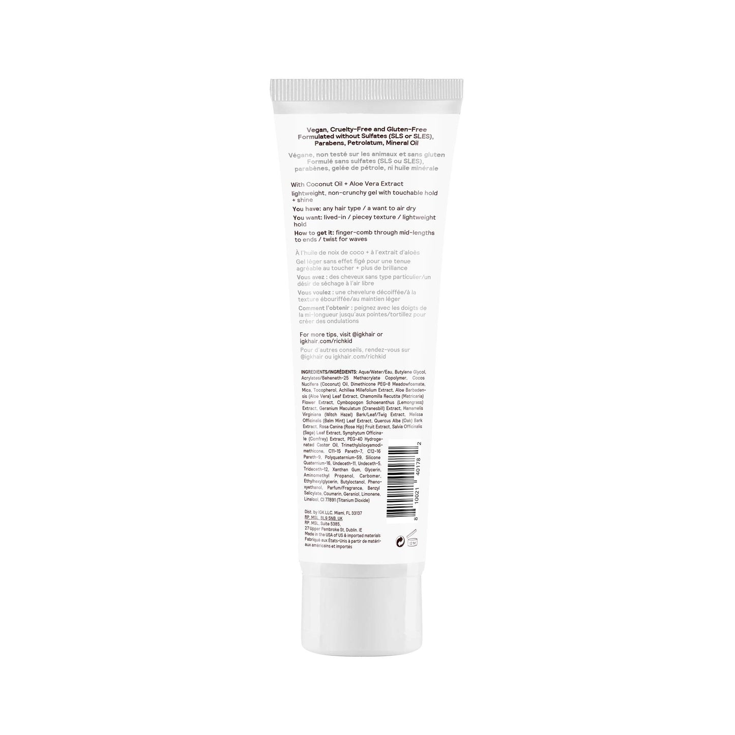 IGK RICH KID Wave Enhancing Air-Dry Cream | Hold + Texture + Shine | Vegan + Cruelty Free |