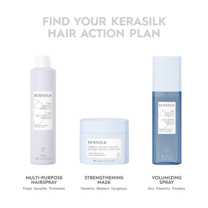 KERASILK Volumizing Styling Foam | Lightweight Formula | Creates Long-Lasting Touchable Hold | Enhances Body & Fullness | With Heat Protection | 150ml