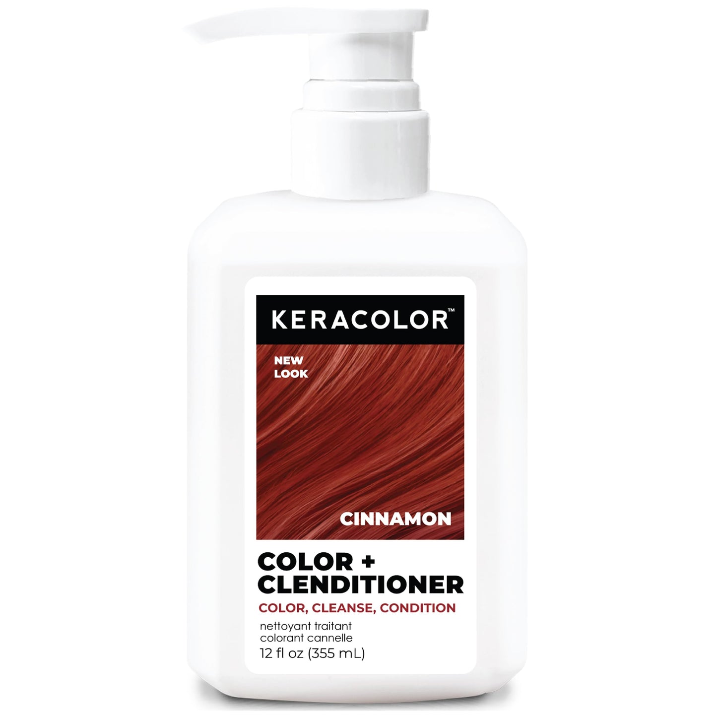 Keracolor Color + Clenditioner 3-in-1 Color-Depositing Conditioner, Gently Cleanses & Conditions, Semi-Permanent Hair Color, 23 Shades, 12 Fl Oz