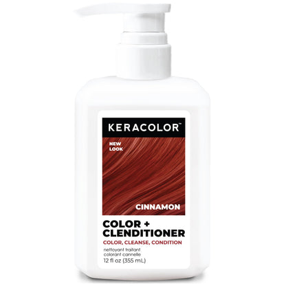 Keracolor Color + Clenditioner 3-in-1 Color-Depositing Conditioner, Gently Cleanses & Conditions, Semi-Permanent Hair Color, 23 Shades, 12 Fl Oz