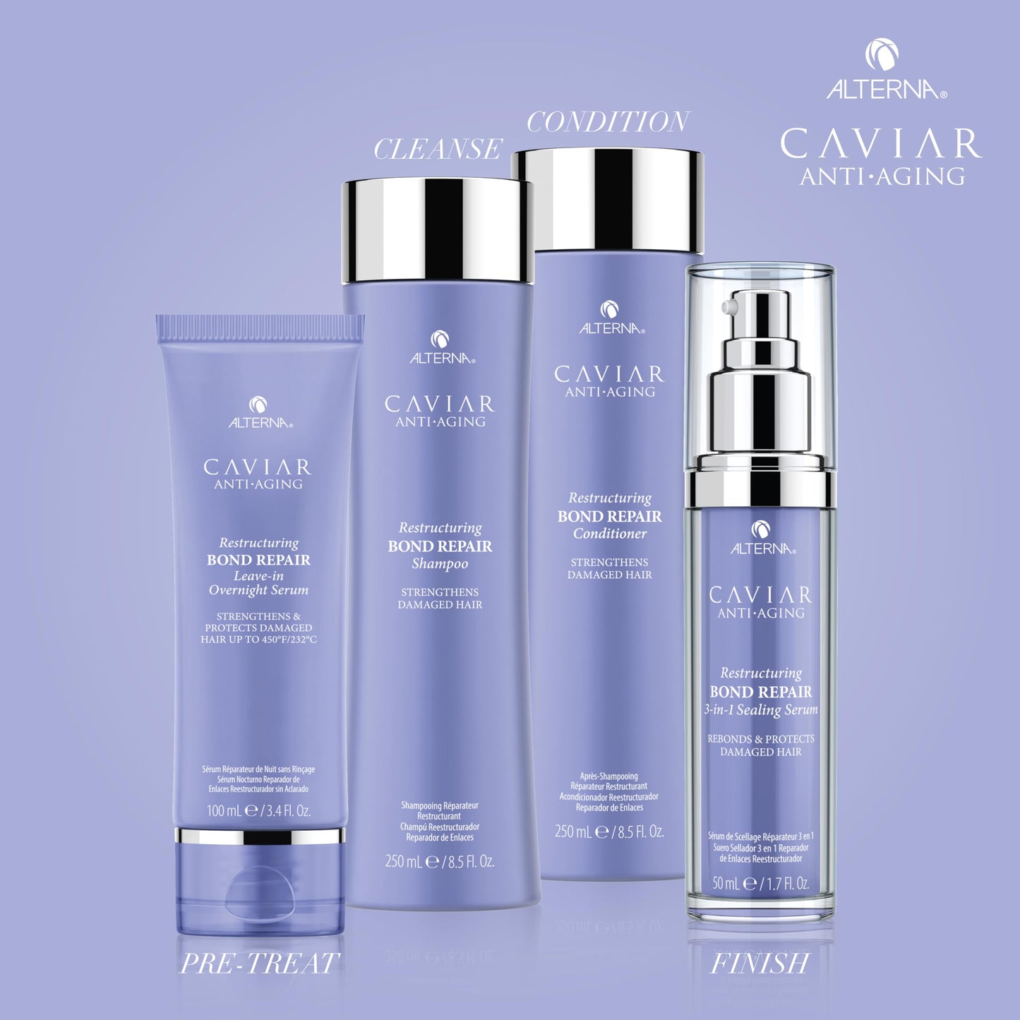 Alterna Caviar Anti-Aging Restructuring Bond Repair Leave In Hair Serum Treatments for Damaged Hair | Sulfate Free, Paraben Free