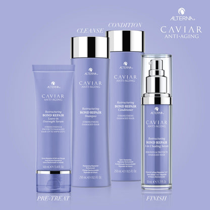 Alterna Caviar Anti-Aging Restructuring Bond Repair Leave In Hair Serum Treatments for Damaged Hair | Sulfate Free, Paraben Free