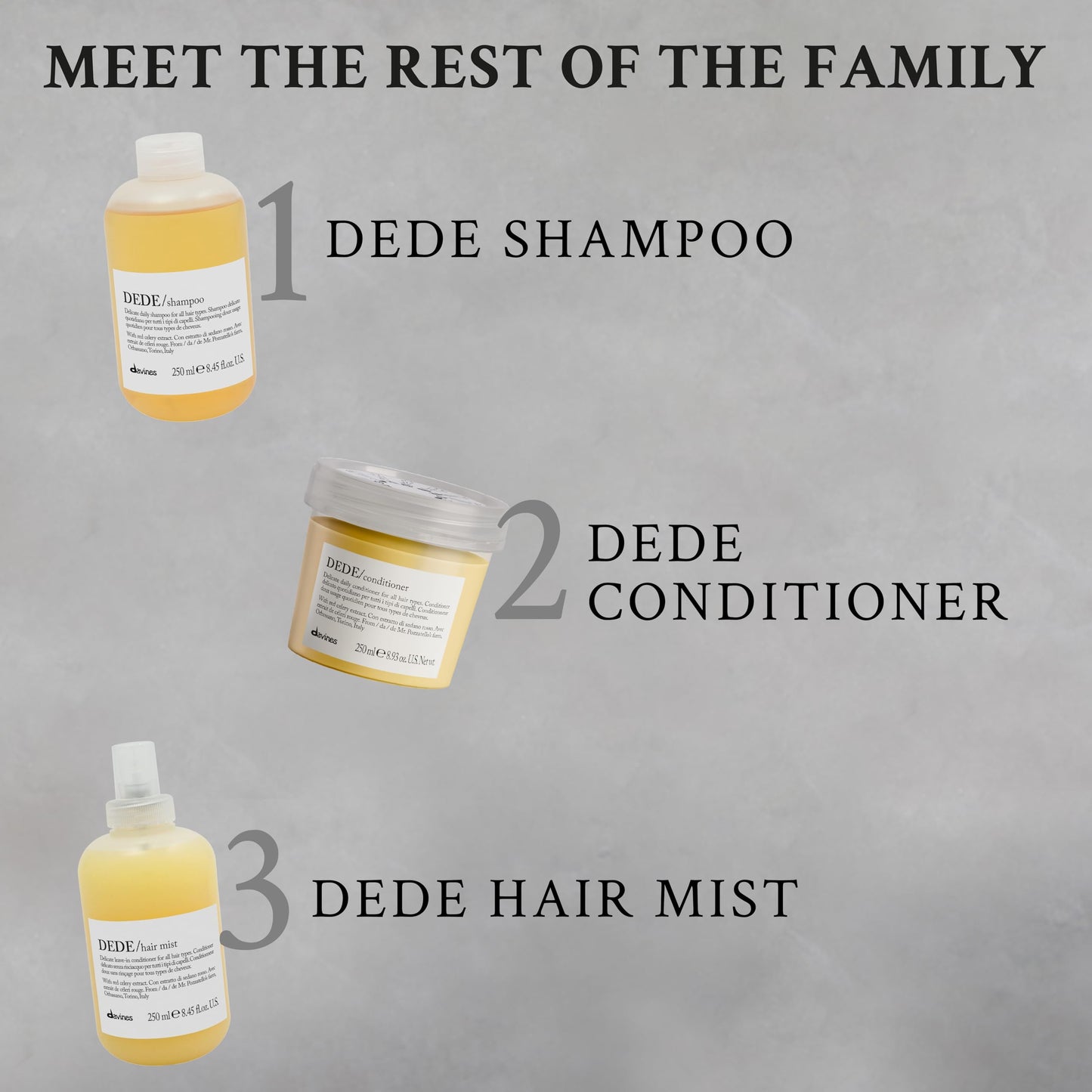 Davines DEDE Conditioner, Daily Lightweight Moisturizing Formulation For Normal And Fine Hair