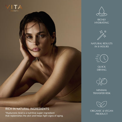 VITA LIBERATA Tinted Self Tanner Mousse - Medium, Lightweight & Fast Drying Formula, Tinted For Easy Application, Lasting Tan, Formulated with Organic Aloe Vera & Hyaluronic Acid, 6.76 fl oz