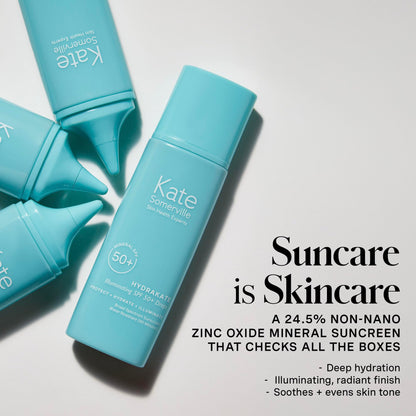 Kate Somerville HydraKate Illuminating Sunscreen Drops – Tinted SPF 50+ Mineral Sunscreen with Zinc Oxide, Moisturizing & Anti-Aging Sun Protection, 1.7 Fl Oz