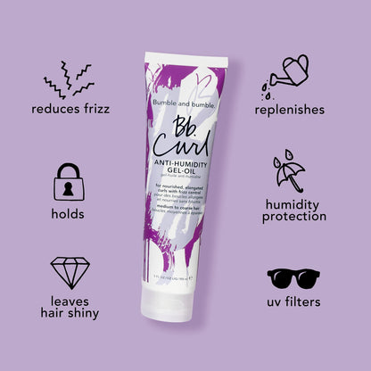 Bumble and bumble. Curl Anti-Humidity Gel-Oil | Anti Frizz | Adds Bounce, Shine, Moisture |For Medium to Thick Coily, Curly Hair | With Jojoba, Avocado + Coconut Oil | Standard Size, 5 Fl Oz