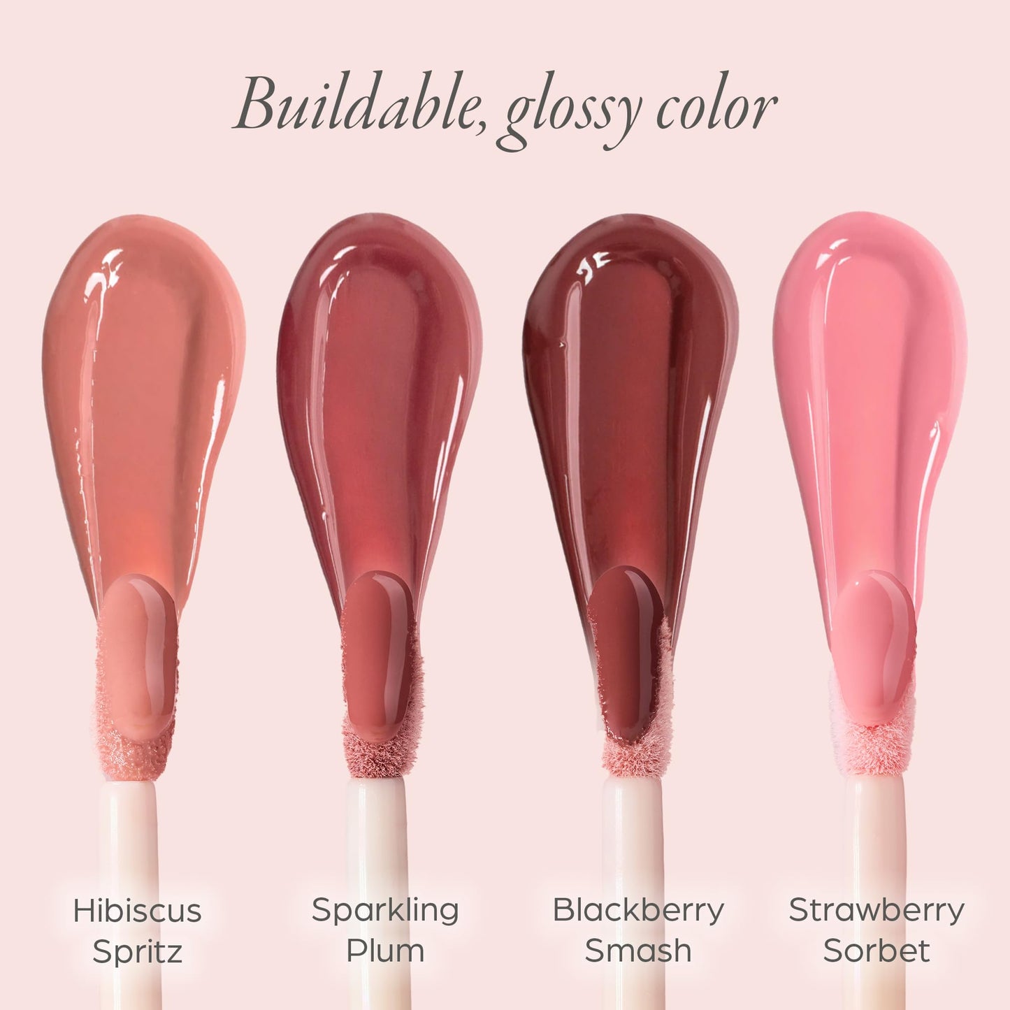 PÜR MINERALS Glossy Lip Tint, Plumping Tinted Lip Oil - Hydrate & Plumps with Buildable, Non-Sticky & High Shine Formula - Jajoba Oil, Vitamin E & Pomegranate Extract