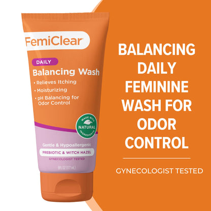 FemiClear Feminine Care Wash for Itching & Irritated Skin, (BV) Symptoms - Vaginal Ointment for Fishy Odor, Homeopathic Feminine Care, PH Balance for Women
