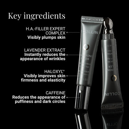 G.M. COLLIN Hyaluronic Filler Eye Contour | Revitalizing Anti-Aging Eye Cream for Visibly Reducing Wrinkles | With Hyaluronic Acid and Caffeine