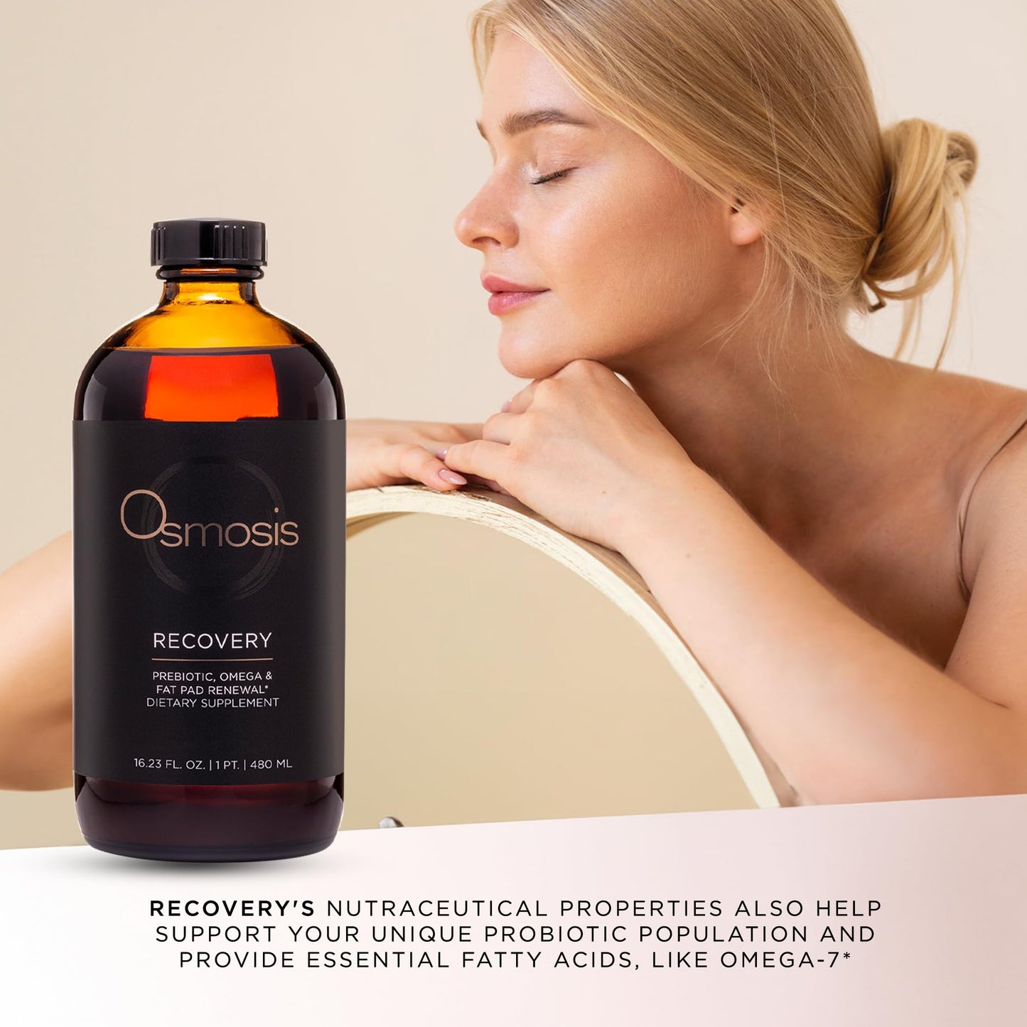 Osmosis Recovery Supplement, Supports Renewal of Fat Pads, For Youthful Looking Skin, 16.23 Fl Oz