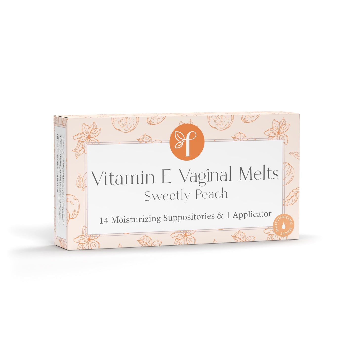Femallay Organic Vaginal Melts – Sweetly Peach – Moisturizes and Refreshes – 14 Count + Applicator