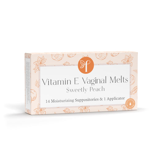 Femallay Organic Vaginal Melts – Sweetly Peach – Moisturizes and Refreshes – 14 Count + Applicator