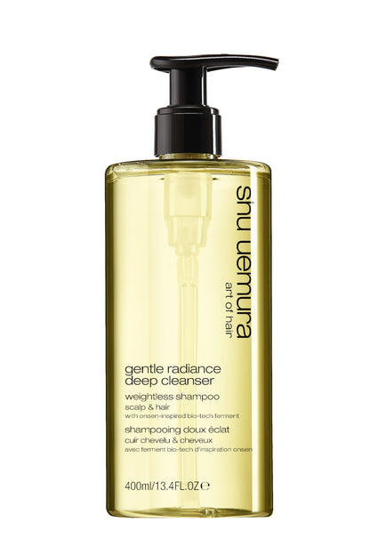 shu uemura art of hair Gentle Radiance Clarifying Shampoo - Deep Cleansing, Removes Buildup and Balances Moisture, For All Scalp and Hair Types, 13.4 Fl Oz