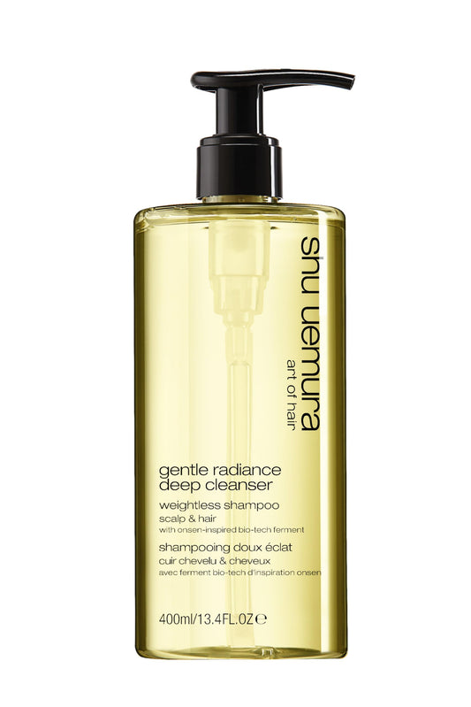 shu uemura art of hair Gentle Radiance Clarifying Shampoo - Deep Cleansing, Removes Buildup and Balances Moisture, For All Scalp and Hair Types, 13.4 Fl Oz