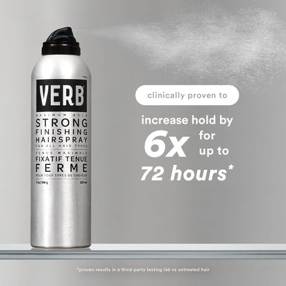 VERB Strong Finishing Hairspray, 7 oz - Firm Hold + Humidity Resistant - Warm Floral Scent