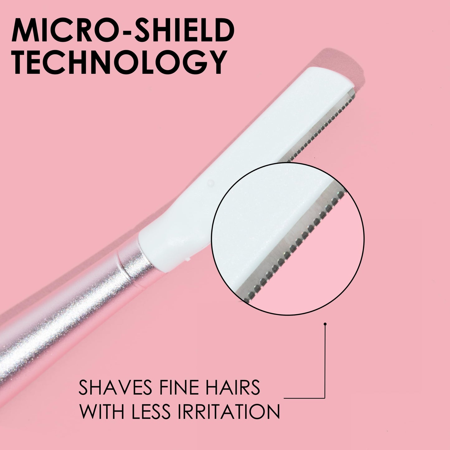 JAPONESQUE - SKINTherapy Dermaplaning Facial Razors - Two Blade Sizes with Interchangeable Handle, Eyebrow Razor, Ultra Sharp Japanese Blades, For Hair Removal, Multipurpose Exfoliating