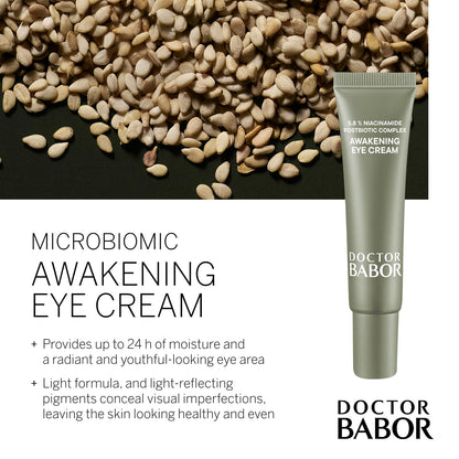 BABOR DOCTOR Microbiomic Awakening Eye Cream (15 ml) - Professional Anti-Ageing Skincare for Under Eyes - Eye Cream to Conceal Puffiness and Signs of Ageing