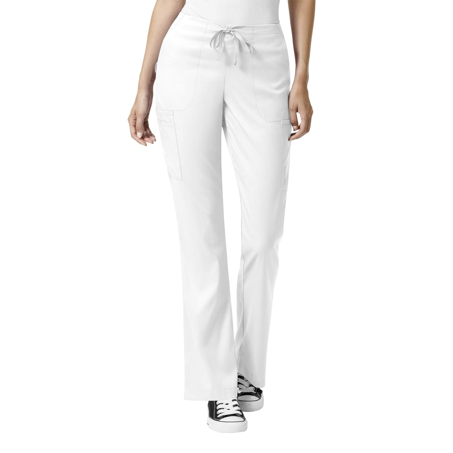 Women's Moderate Flare Leg Cargo Pant White