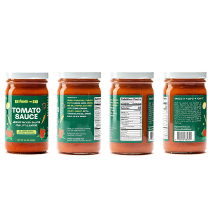 Beyond the Bib All Natural Toddler Sauces for Picky Eaters - Hidden Vegetables, No Added Sugar, Quick & Healthy Mealtime Solution - For 24+ Months (Tomato, BBQ, Sweet Mustard)