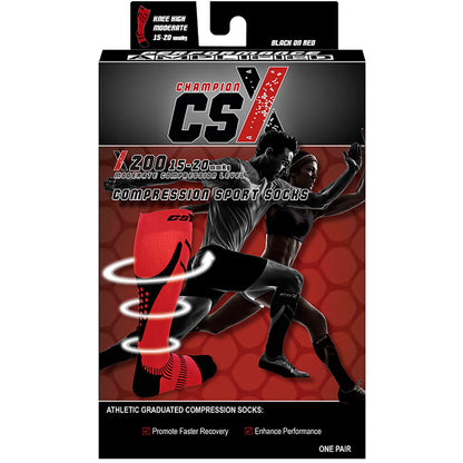 CSX Compression Socks for Men and Women, Knee High, Recovery Support, Athletic Sport Fit,