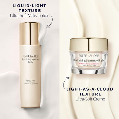 Estée Lauder Revitalizing Supreme+ Bright Radiance Power Soft Milky Lotion Moisturizer with Vitamin C | Targets Dark Spots & Dullness, 3.4 Fl Oz