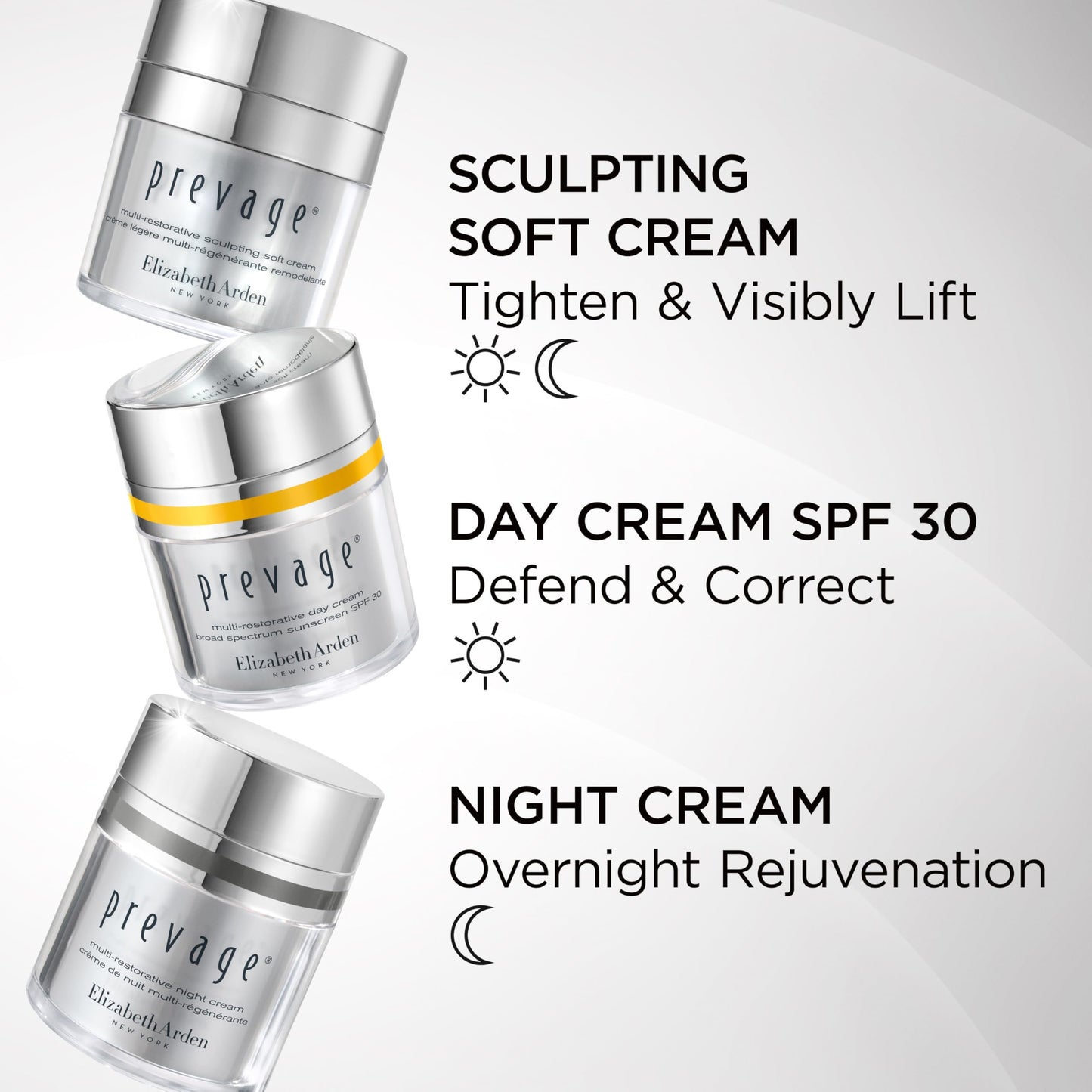 Elizabeth Arden PREVAGE Multi-Restorative Sculpting Soft Cream Firming Face Moisturizer with Idebenone, Carnosine and GraviLift Technology, 1.7 oz