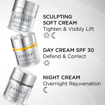 Elizabeth Arden PREVAGE Multi-Restorative Sculpting Soft Cream Firming Face Moisturizer with Idebenone, Carnosine and GraviLift Technology, 1.7 oz