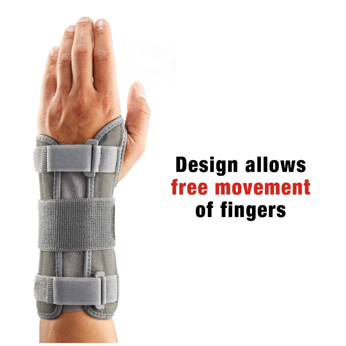 ACE Deluxe Wrist Stabilizer, Left Hand, Helps Relieve Symptoms of Carpal Tunnel Syndrome, Adjustable, Stabilizing, Firm Support