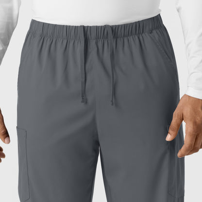 Wink Scrubs Unisex, Boundless, Straight-Leg Pants with Tuck-in Drawstring and 6 Pockets, Pewter, S Tall