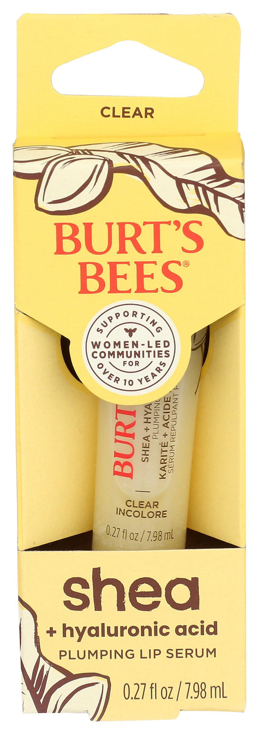 BURTS BEES Clear Shea & Hyaluronic Acid Plumping Lip Serum, 0.27 FZ