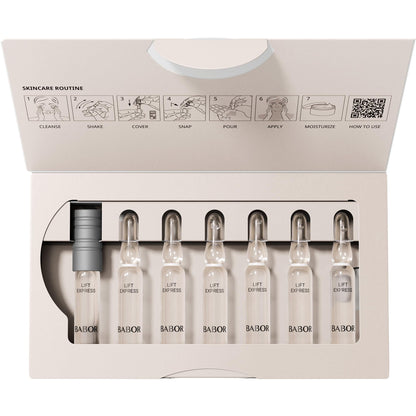 BABOR Lift Express Ampoule Concentrate, Instant Lifting Effect Fills Lines and Wrinkles Up To 6 Hours, Smoothing Skincare Capsule, Anti Aging Serum, Increase Firming & Elasticity, 7 Treatments