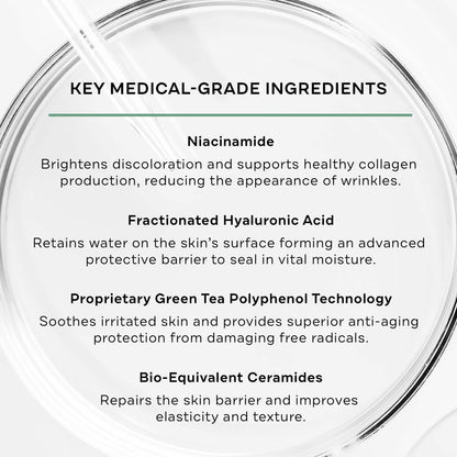 Replenix Age Restore Brightening Face Moisturizer with Hyaluronic Acid, Niacinamide & Ceramides, Medical-Grade Oil-Free Facial Cream for Mature Skin (1.7 oz)