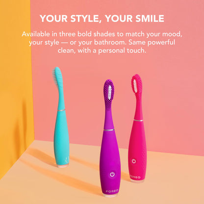 FOREO ISSA 4 Smile Electric Toothbrush – Compact & Travel-Friendly, 4-in-1 Hybrid Brush Head, Tough on Plaque, Long Battery Life (265 Days), 6-Month Brush Head Replacement