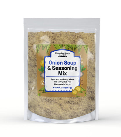 Unpretentious Onion Soup & Seasoning Mix, 2 lb, Gourmet Culinary Blend, Great for Soups & Dips