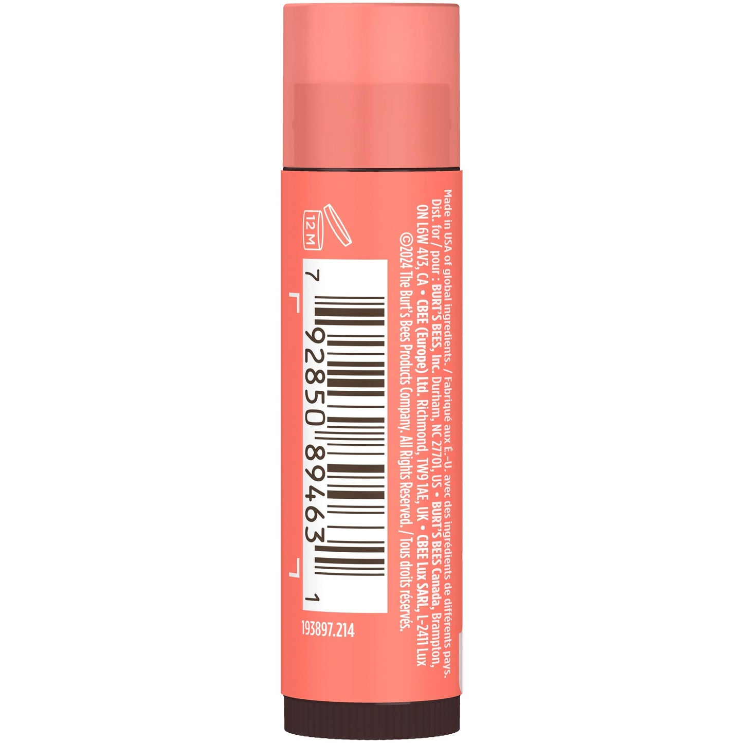 Burt's Bees Easter Basket Stuffers, Lip Tint Balm with Long Lasting 2 in 1 Duo Tinted Balm, Color Infused with Deeply Hydrating Shea Butter for a Natural Looking Buildable Finish, Zinnia (2-Pack)