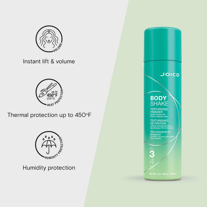 Joico Body Shake Texturizing Finisher | For Fine to Medium Hair | Long-Lasting Volume & Fullness | Thermal Heat & Humidity Protection | Control Frizz | Pollution & UV Protection | Paraben Free