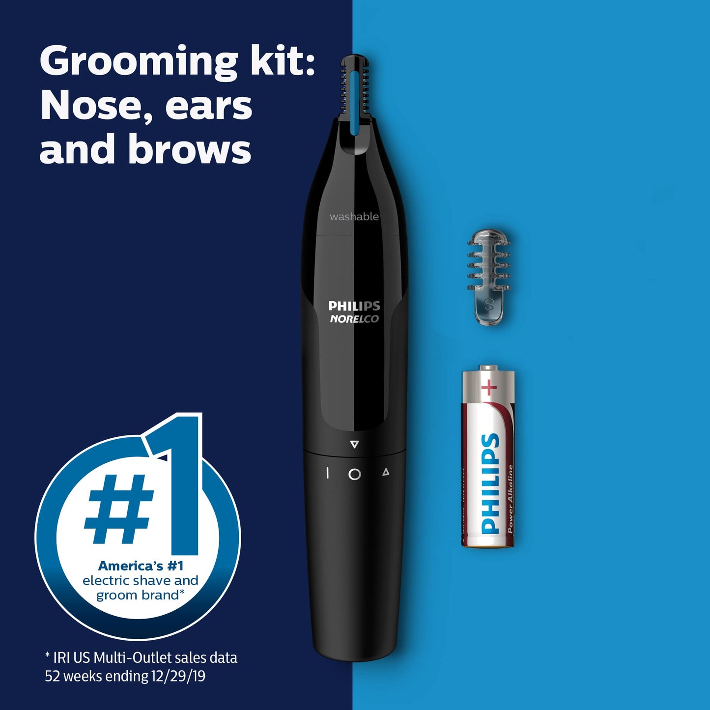 Norelco Philips Nose Trimmer 1000, Black, NT1605/60