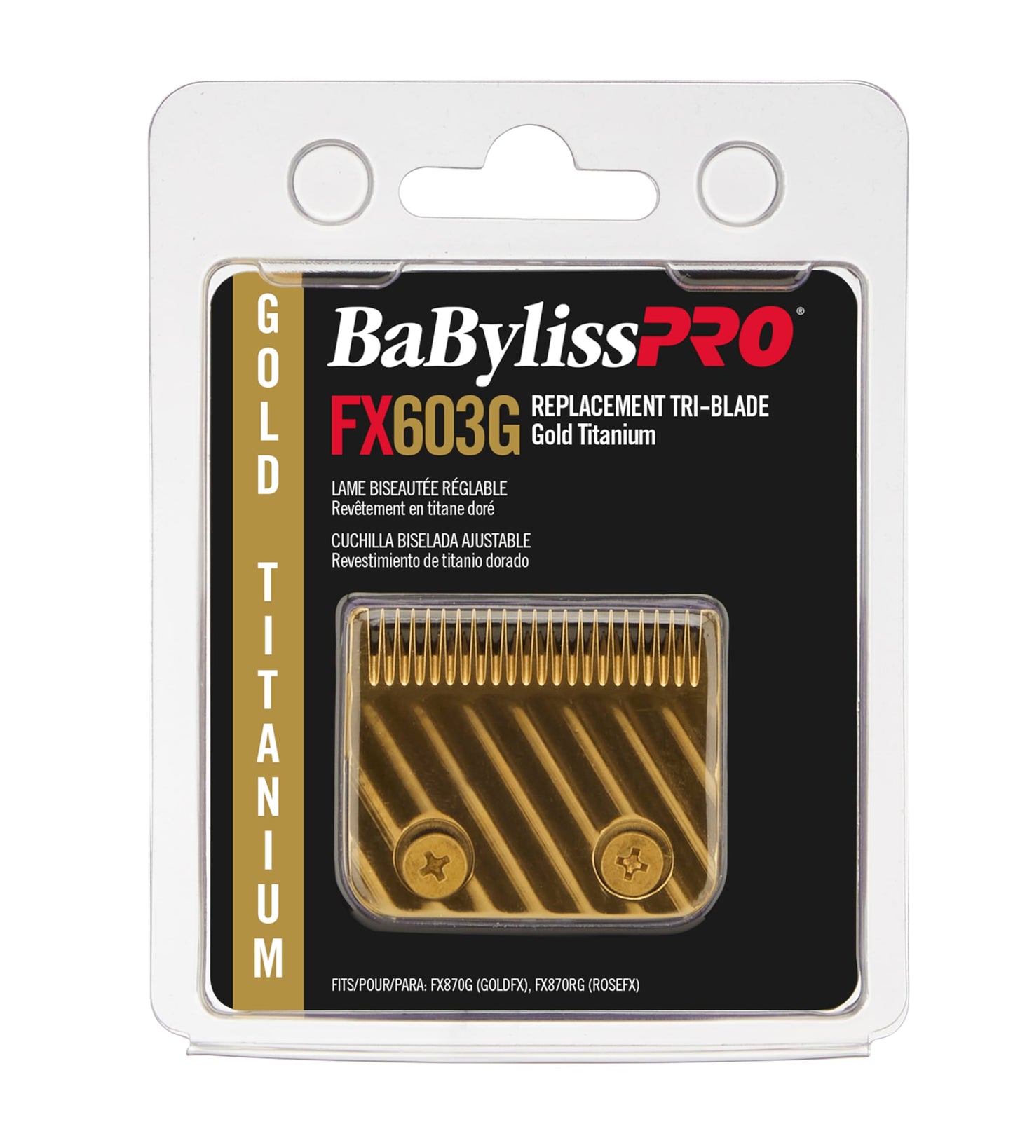 BaBylissPRO Replacement Clipper Tri-Blades for FX870, FX825, FX673 Clippers and most 2-hole blade systems