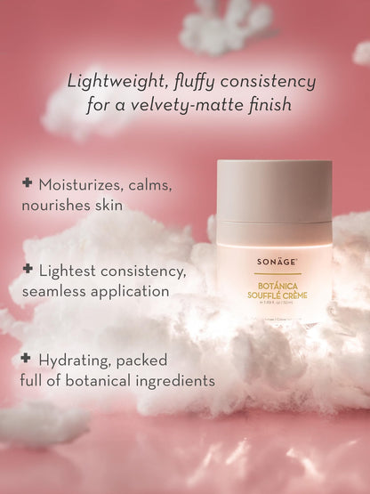 SONAGE Botanica Souffle Cream | Lightweight, Nourishing Daily Moisturizer | Improves Natural Hydration & Restores Skin Barrier