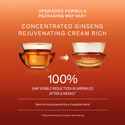 Sulwhasoo Concentrated Ginseng Rejuvenating Cream Rich- Korean Ginseng & Peptide Anti-Aging Rich Moisturizer with Retinol for Wrinkles, Firmness & Nourished Skin, 1.69 fl. oz.
