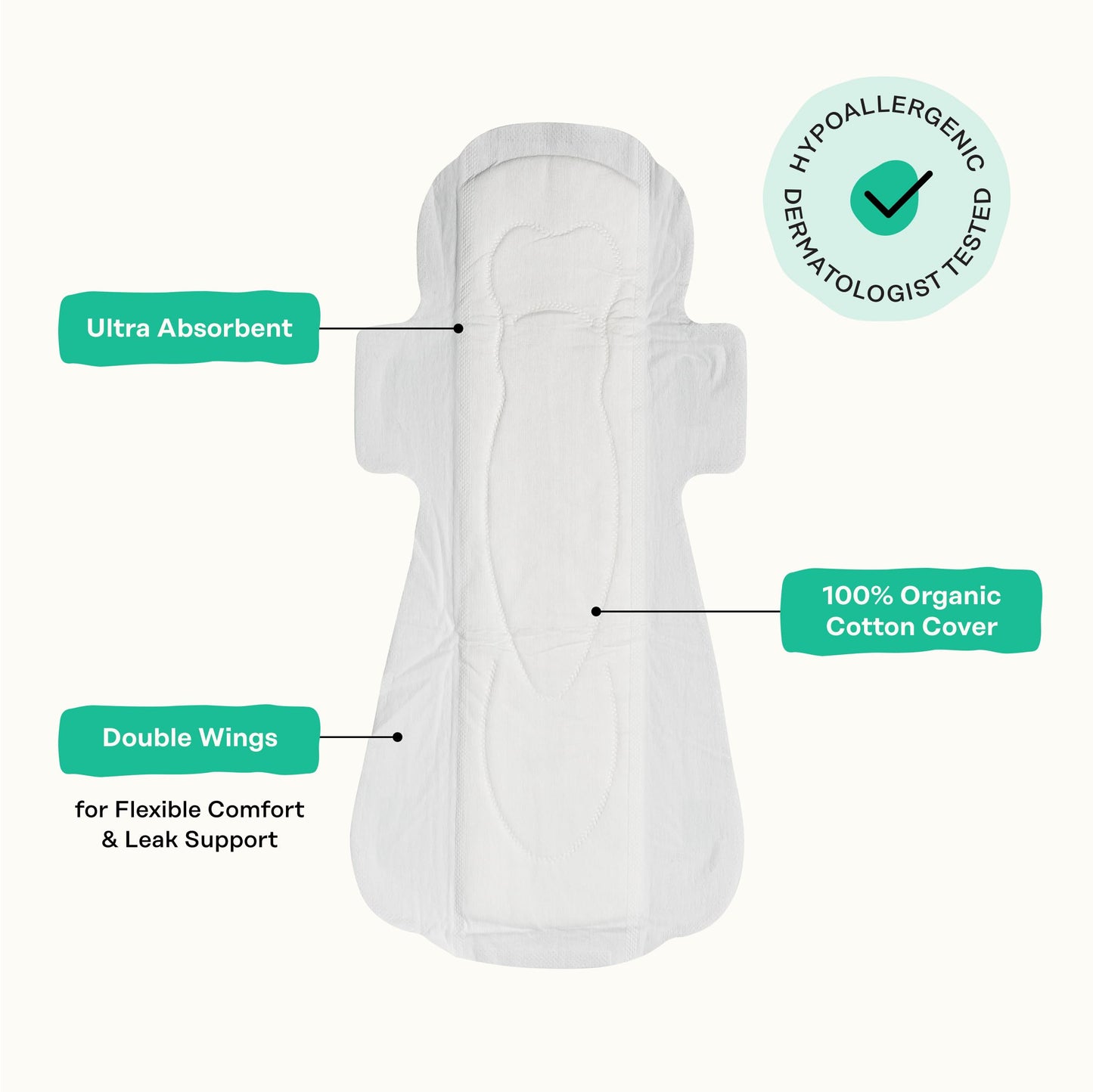 The Honey Pot Company - Herbal Pads for Women - Overnight w/Wings - Infused w/Essential Oils for Cooling Effect & Organic Cotton Cover - Feminine Care - 12 ct