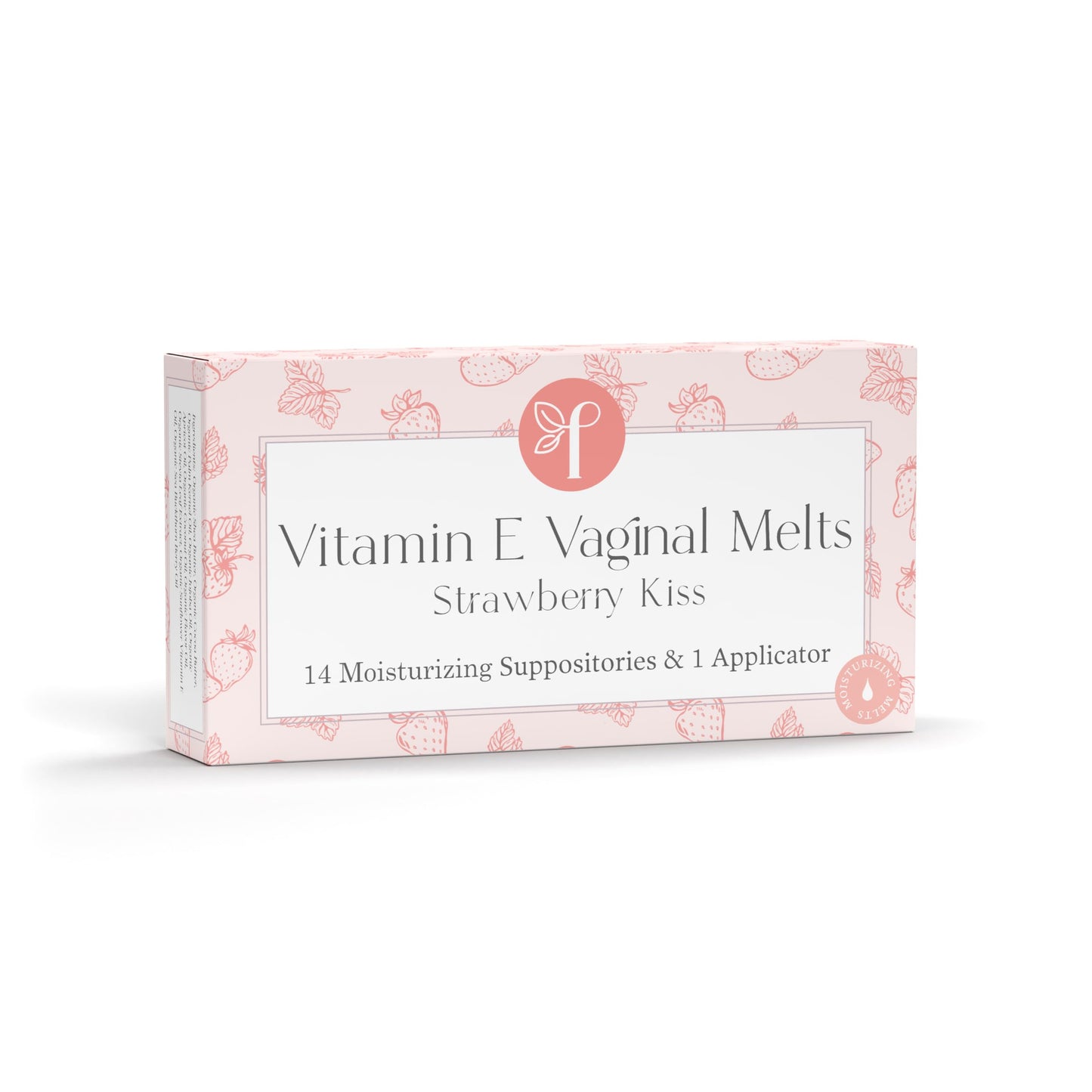 Femallay Organic Vaginal Melts – Strawberry – Moisturizes and Refreshes – 14 Count + Applicator