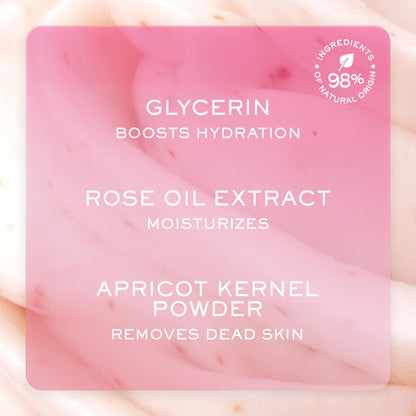 NUXE Very Rose Radiance Face Scrub with Floral Water. Gentle Exfoliating Care that Cleans Deeply for Soft, Smooth, Hydrated Skin. Suitable for Sensitive Skin, 2.5 Fl Oz