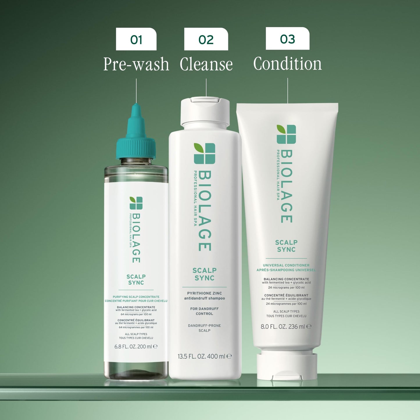 Biolage Scalp Sync Anti-Dandruff Shampoo - Controls Itchy Scalp, Deeply Cleanses Hair, Moisturizing Dandruff Treatment, With Zinc Pyrithione, Vegan & Cruelty-Free, 1.7 FL Oz