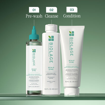 Biolage Scalp Sync Anti-Dandruff Shampoo - Controls Itchy Scalp, Deeply Cleanses Hair, Moisturizing Dandruff Treatment, With Zinc Pyrithione, Vegan & Cruelty-Free, 1.7 FL Oz
