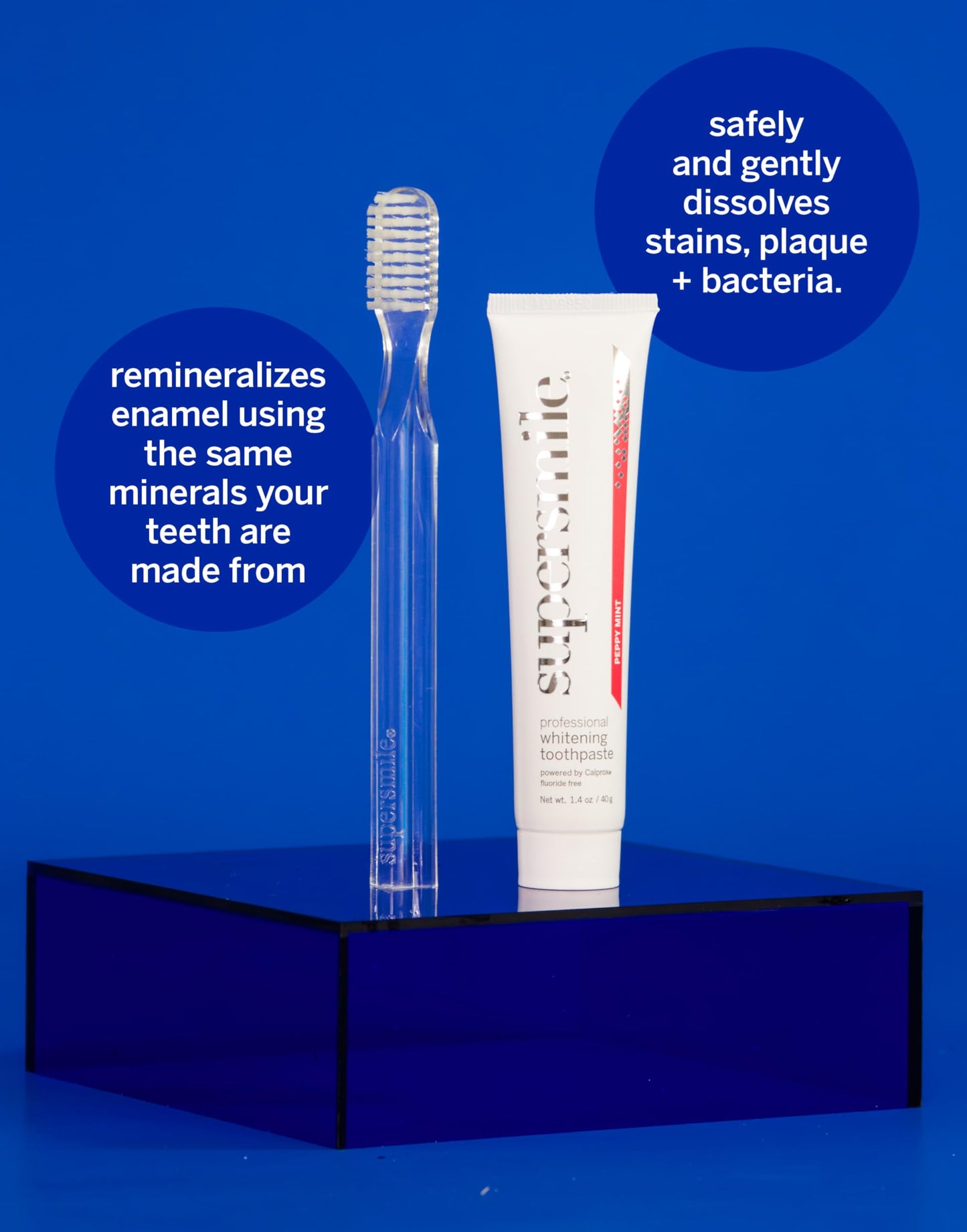 Supersmile Fluoride-Free Whitening Kit – 1.4 oz Professional Grade Whitening Toothpaste & New Generation Toothbrush – Whitens up to 6 Shades & Strengthens Enamel