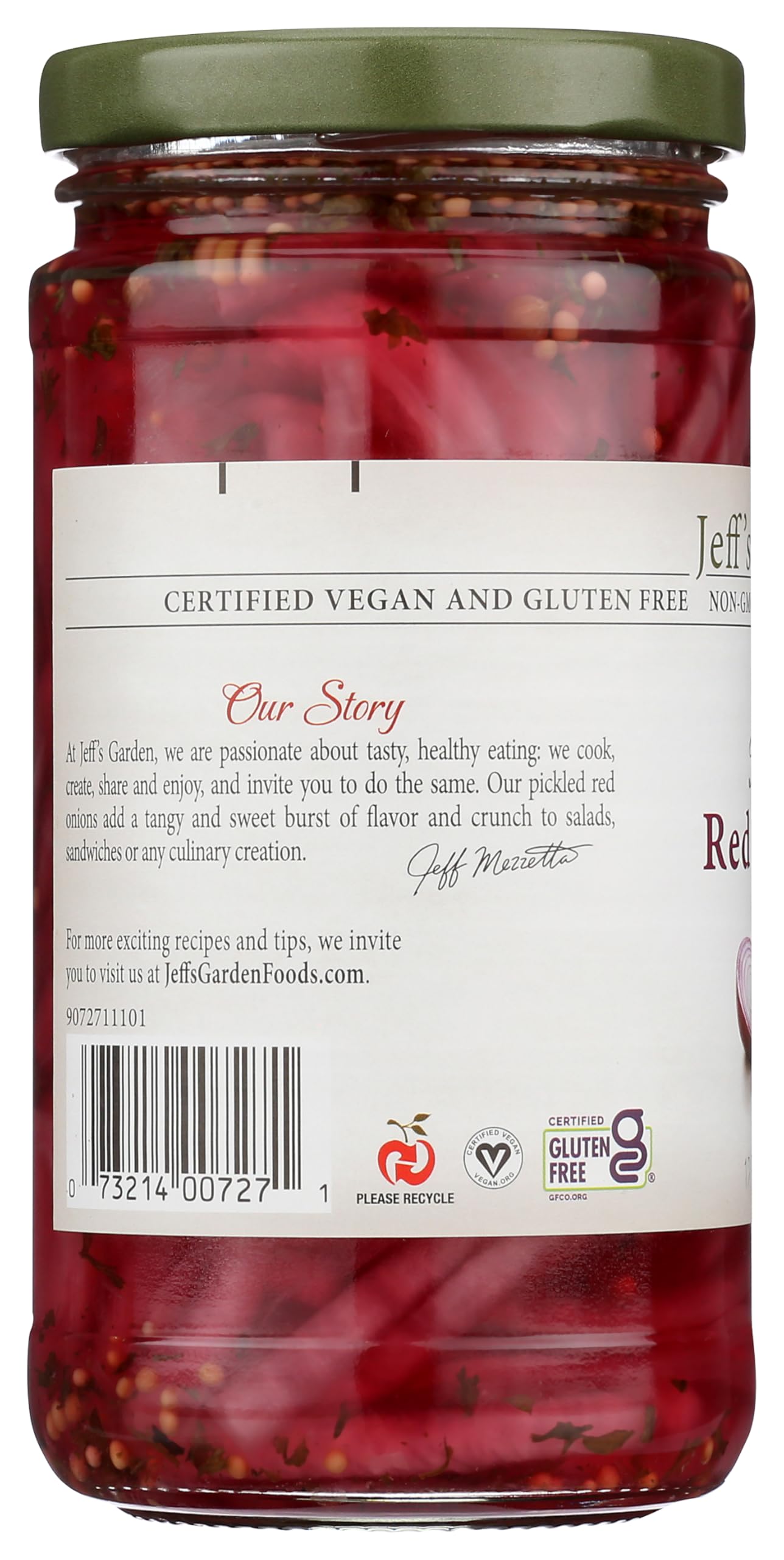 Jeff'S Garden, Onions Red Pickled, 12 Fl Oz