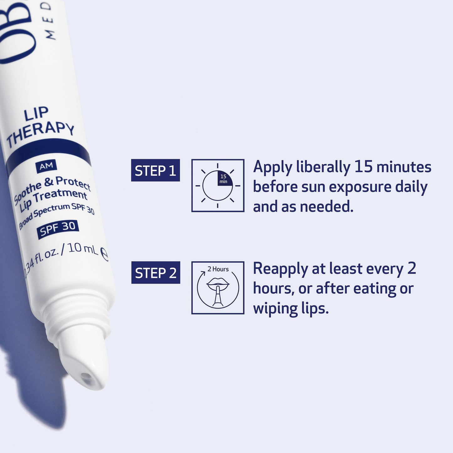 Obagi Lip Therapy SPF 30 Soothe & Protect Lip Balm Treatment with Hyaluronic Acid, Vitamin E & Peptides – Visibly Plumps, Soothes & Moisturizes Dry Lips & Protects Against UVA/UVB Rays – .34 oz
